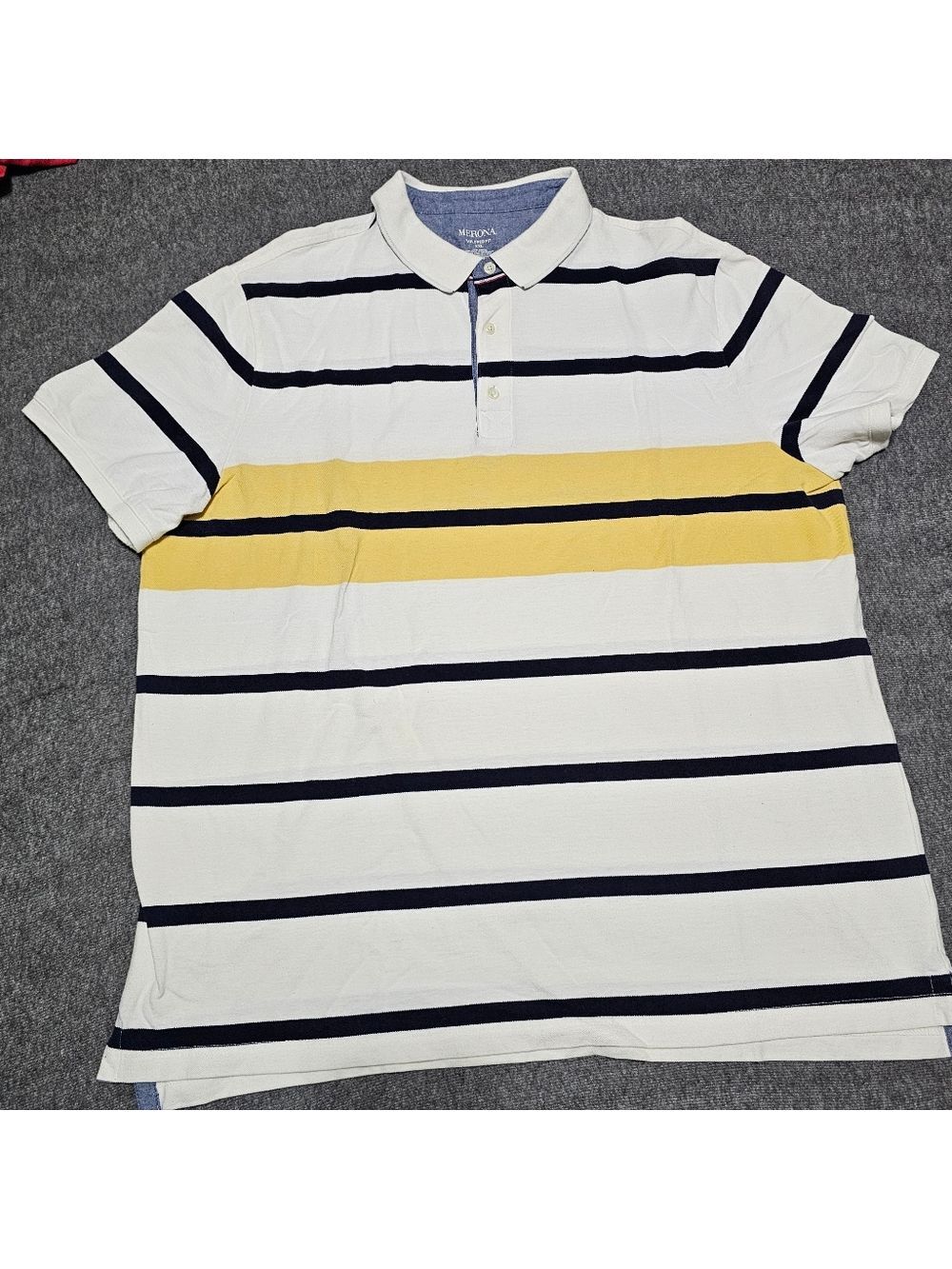 Merona Striped Polo Shirt Yellow Black XXL